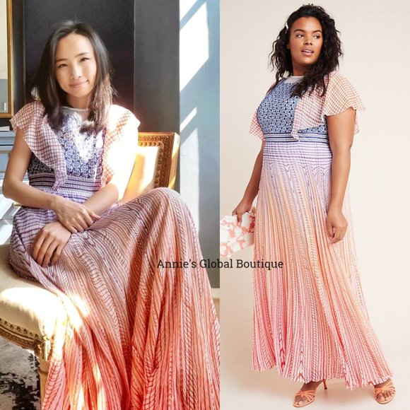 NWT ANTHROPOLOGIE Geisha Designs Savita Maxi Dress - Picture 9 of 16